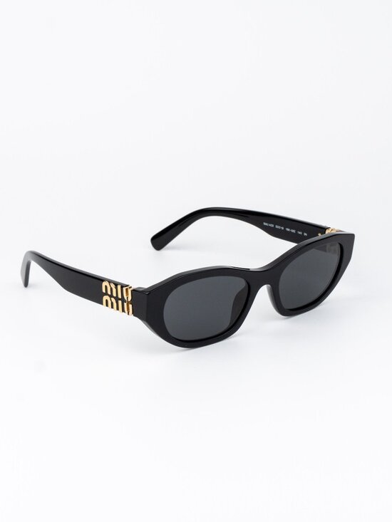 Miu Miu Women Sunglasses Black Grey Oval MUA03S 16K08Z NEW AUTHENTIC main image 7